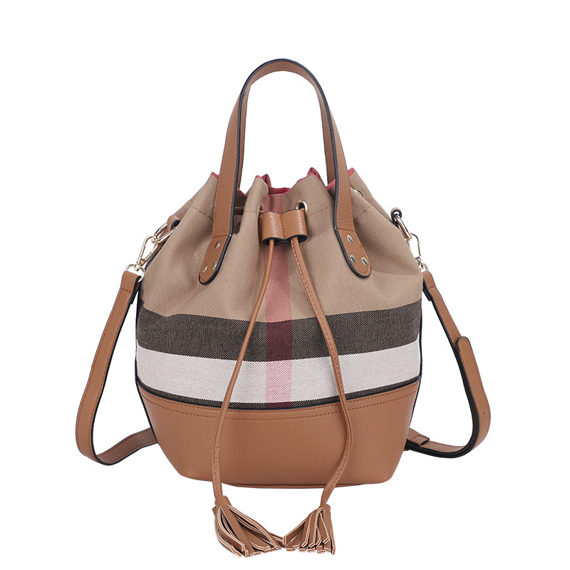2022 New Women's Classic Checkered Contrast Handbag Fashionable And Versatile One Shoulder Crossbody Bag