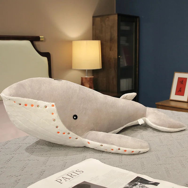 Giant Hammer Head Shark Blue Whale Plush Big Sleep Christmas Gift Ocean Animal Pillow Childrens Stuffed Toy Room Decoration Z260302