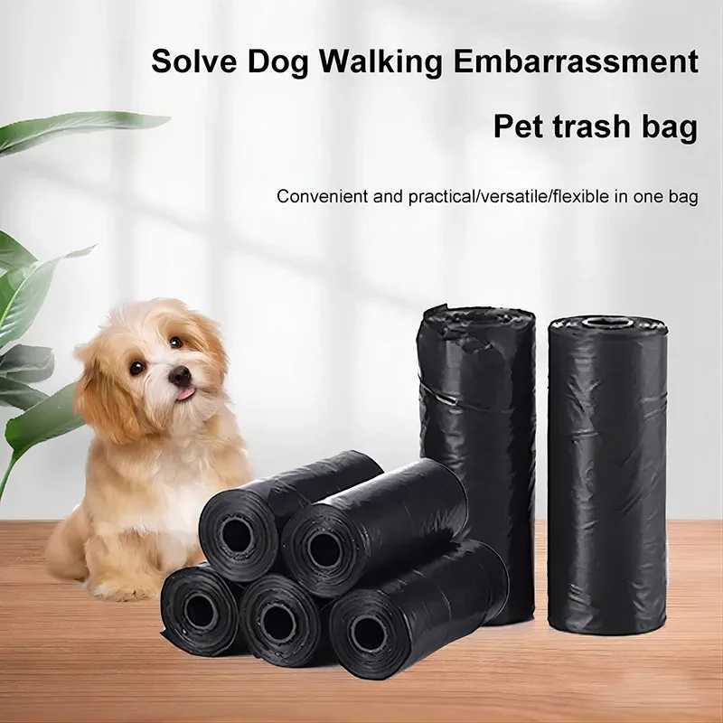 10 Rolls/1 Pack Pet Garbage Bag Dog Poop Bag Black and Multicolor Animal Stool Bags Portable Waste Disposable Pouch Bag 22*30cmXJ250104