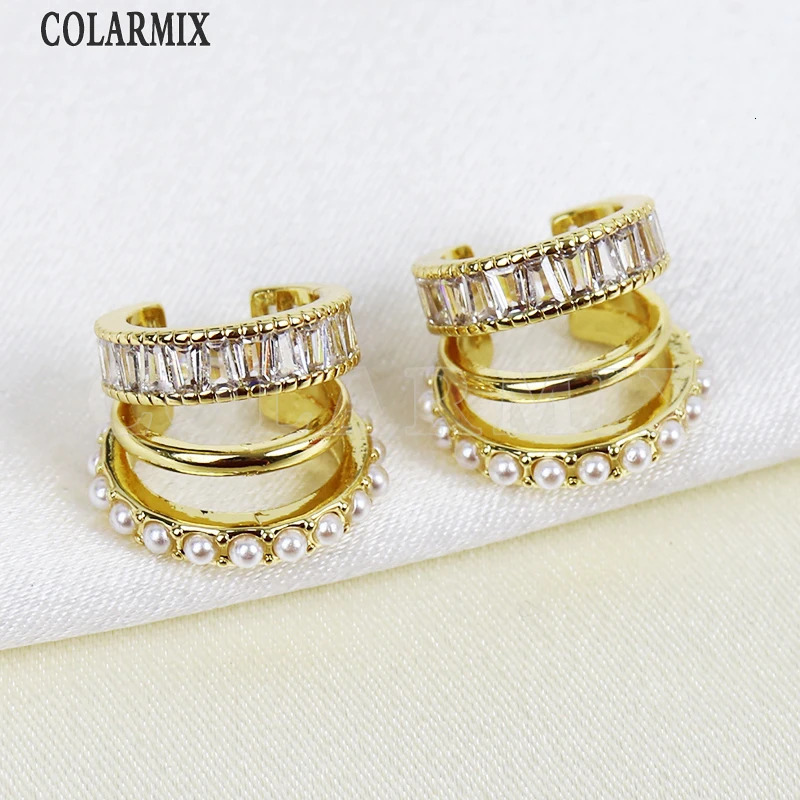 5 Pairs Elegant Zircon Ear Cuff Without Piercing Clips earrings Pave Tiny Bead Jewelry Fashion Women Gift 31289 250103
