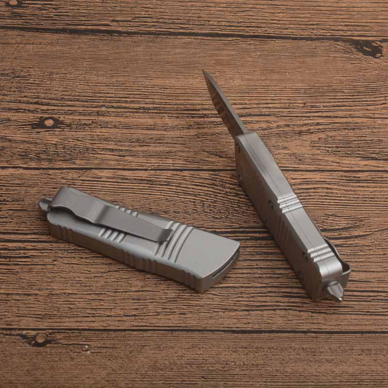 High End Mini MT 204 Tactical Knife D2 Stone Wash Tanto Point Blade 6061-T6 Handle EDC Pocket Knives With Nylon Bag Sier