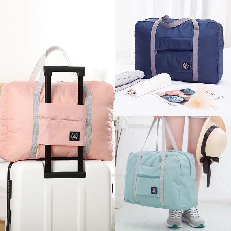 Travel Bag Folding Storage Largecapacity Baggage Package Portable Multifunction Airplane Handbag Weekend Trip 241226