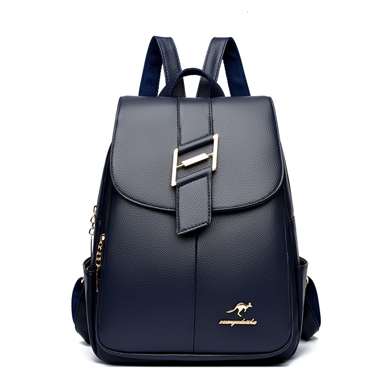 Shoulder For Women 2024 New Trendy Korean Version Fashionable Versatile Women's Soft Leather Large Capacity Backpack Travel PU Bag