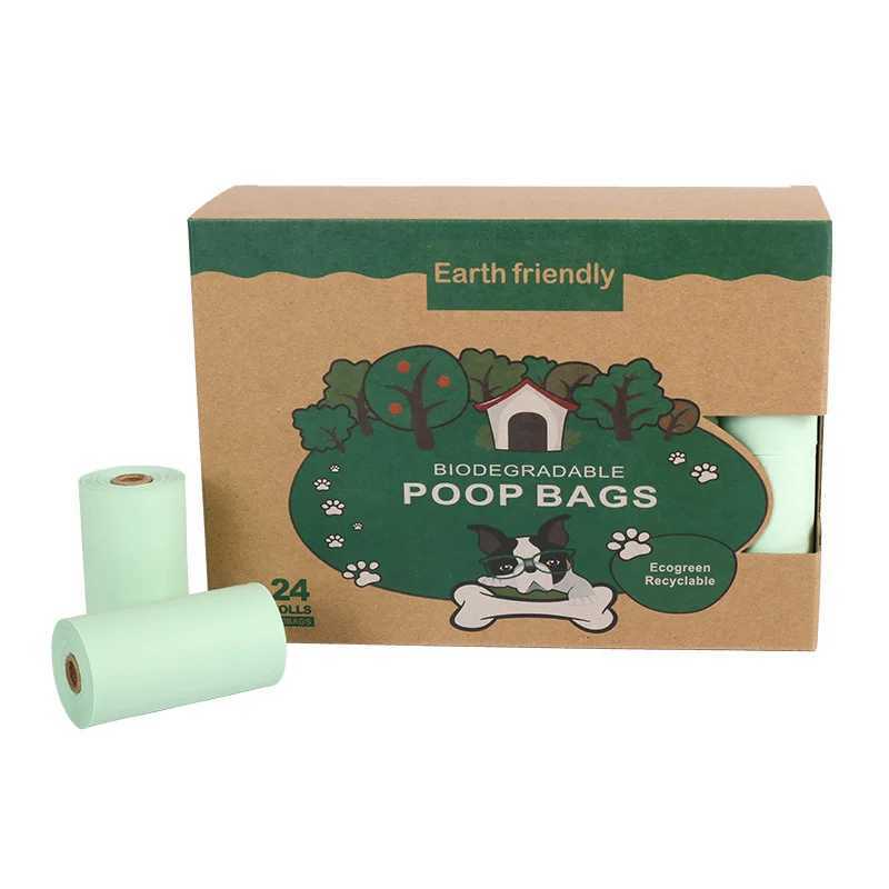 4/8/10/16/18/20/24 Rolls Pet Garbage Bag Corn Starch PLA Biodegradable Pet Garbage Bag Cat Dog Poop Trash Bags Pet Cleaning ToolXJ250104
