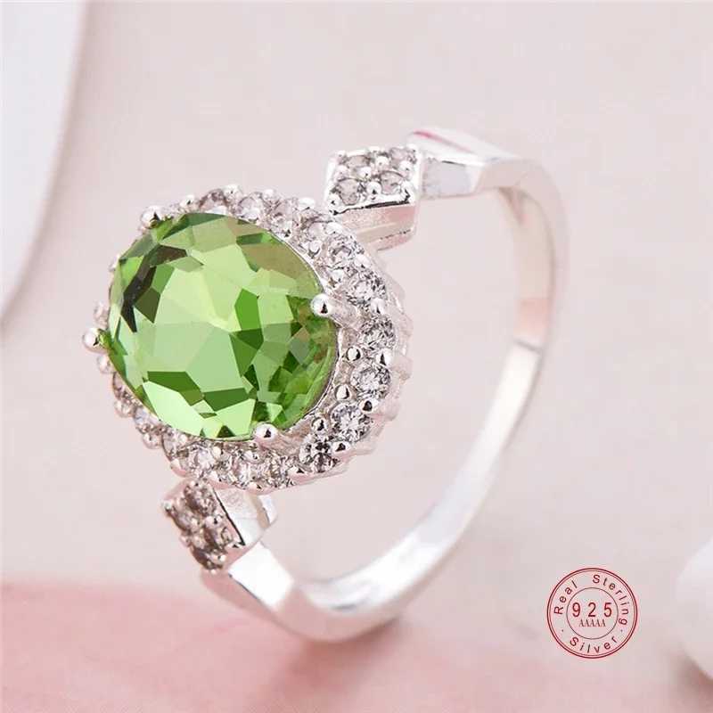 Genuine Jewelry 925 Sterling Silver Stackable Ring Round Black CZ Crystal Finger Ring for Women Wedding Party Bague BijouxXJ250514