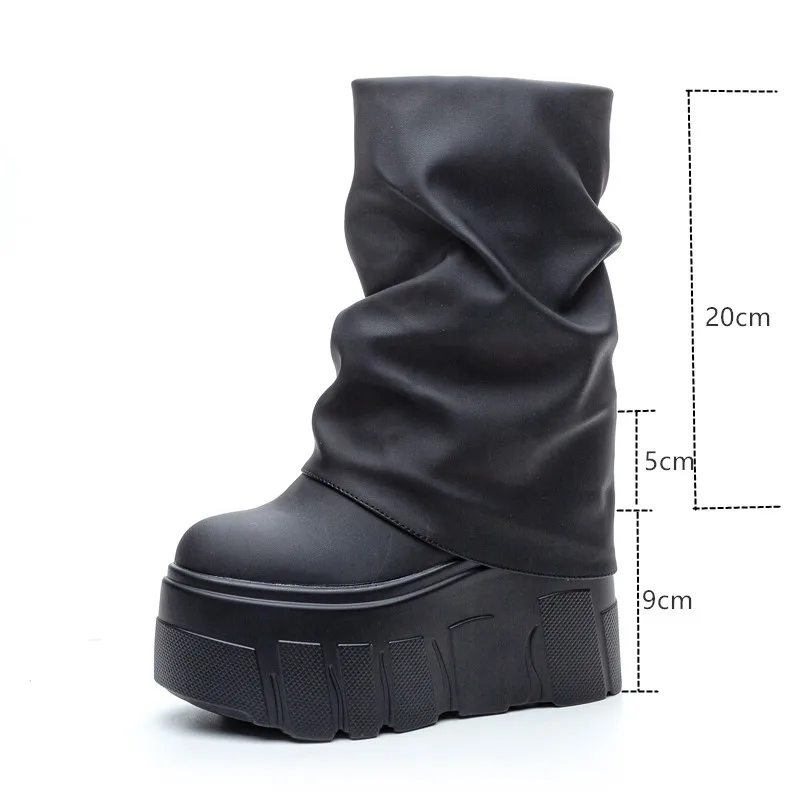 AIYUQI Trouser Boots Ladies Designer Women's Ankle Boots Trend Platform High Heel Boots Women