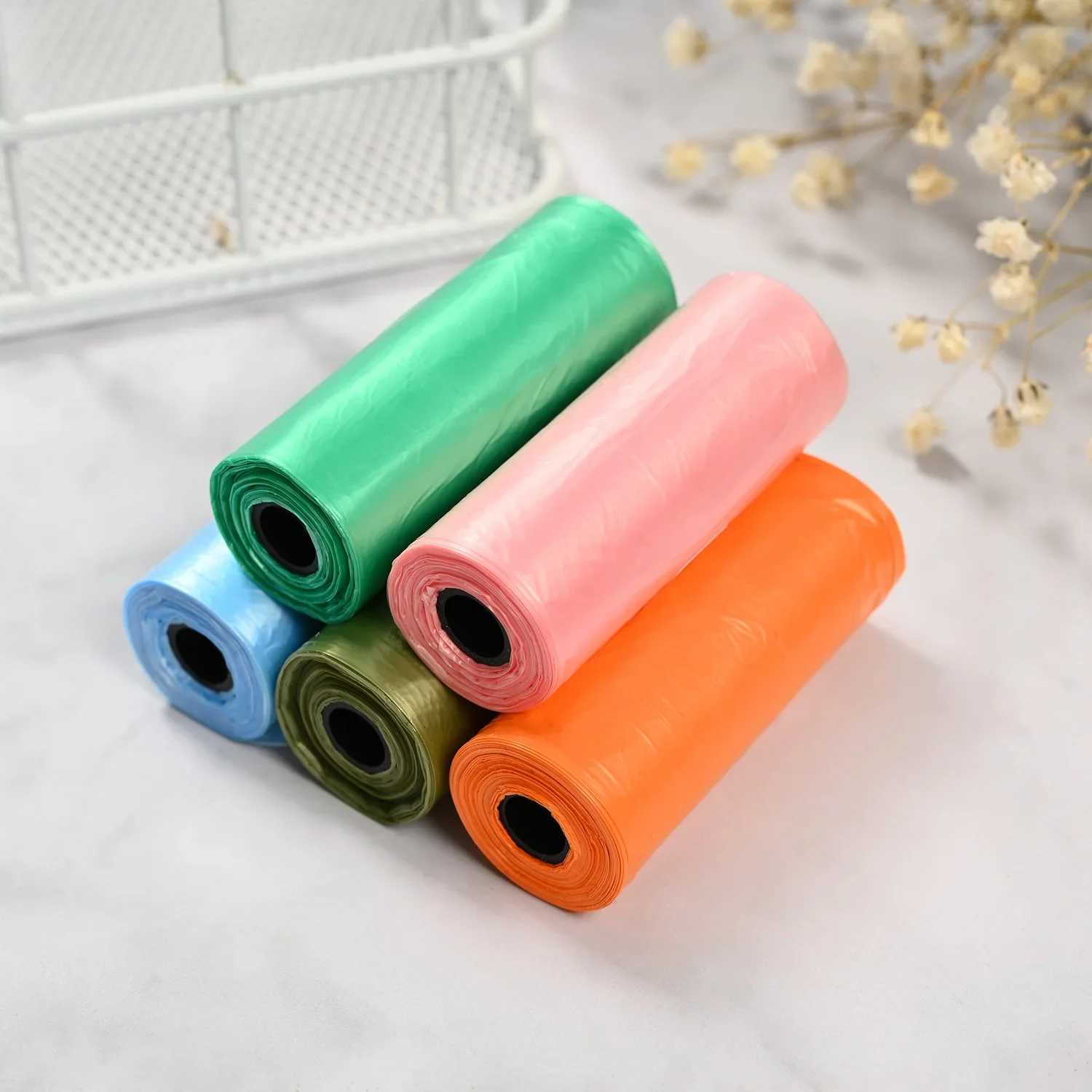 15Bags/Roll Pet Poop Bag Black Outdoor Portable Cleaning Bags Dog Poop Bag Dispenser Pet Supplies Pet ProductsXJ250104