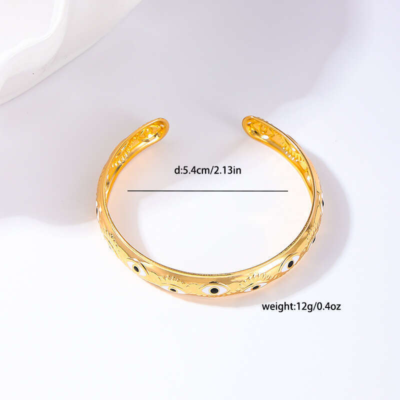 1 fashionable and personalized metal creative eye elegant women's open mouth bracelet suitable for parties to wear