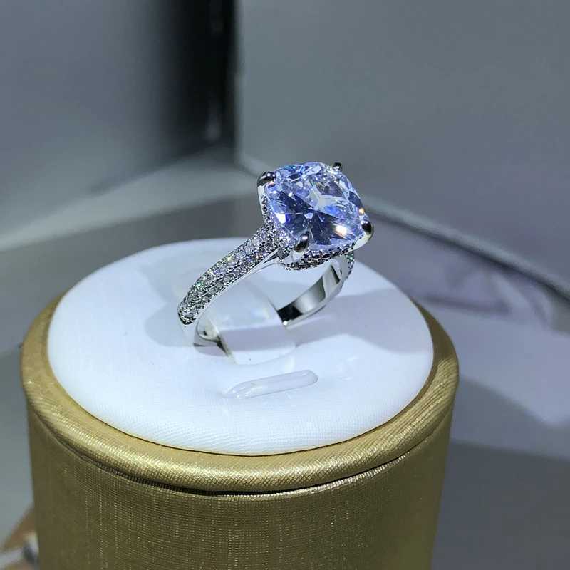 925 female couple silver ring cubic zirconia square ring rs jewelry bride wedding engagement romantic luxuryXJ250412