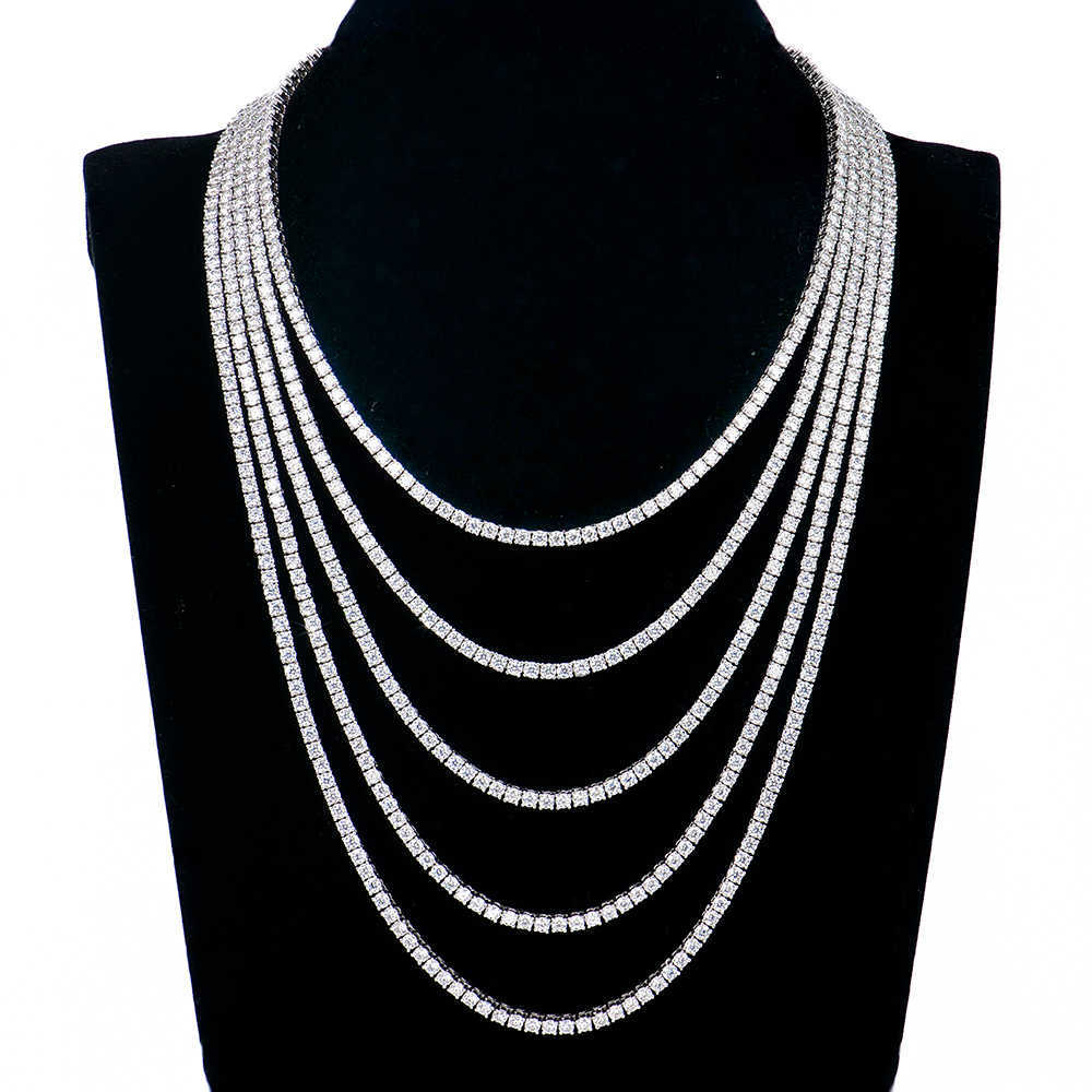 925 silver moissanite tennis chain 3mm shining moissanite fashion necklace