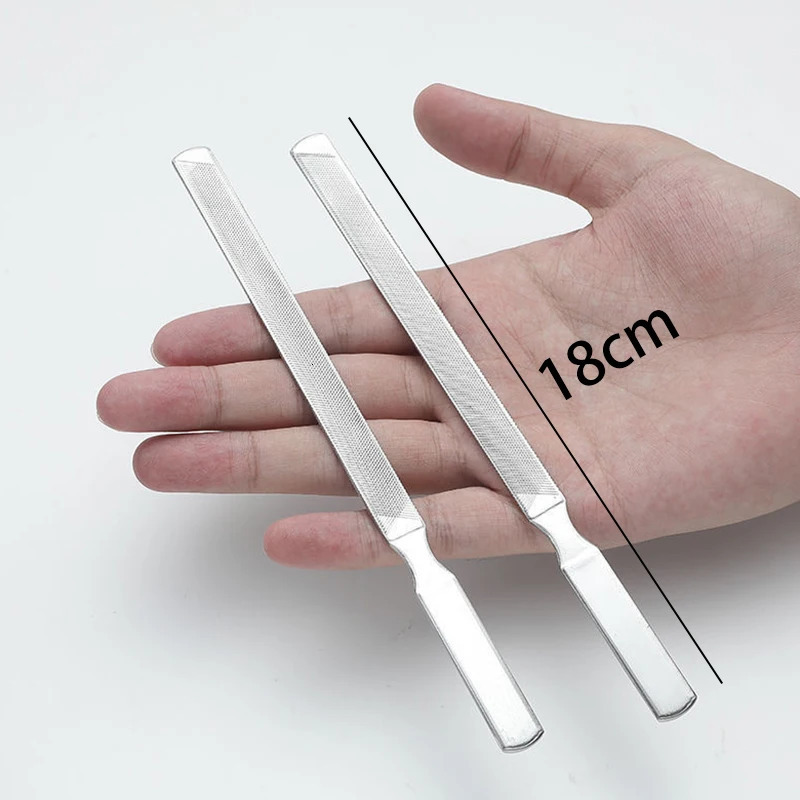 12Pcs Professional Nail File Stainless Steel Polishing Block Sanding for Nailfile Manicure Supplies Tools Art Beauty 241230