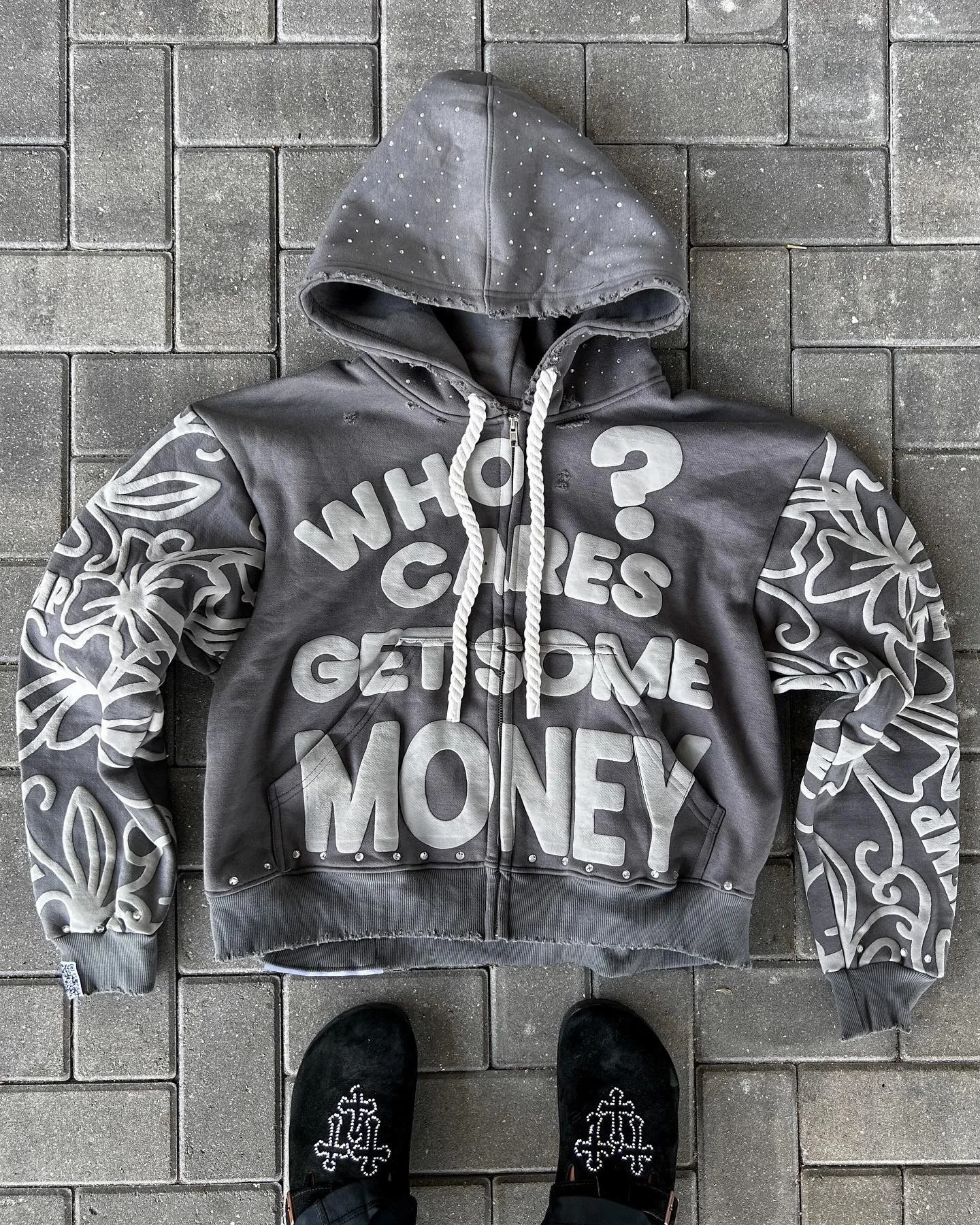 Y2K Zip Hoodie American Hip Hop Trend Fashion Alphabet Vintage Hooded Long Sleeve Sports Hood Men Women Street Wear 250103