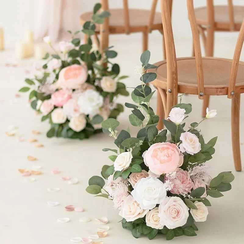 2PCS artificial flower outdoor decoration flower arrangement wedding arch corridor welcome entrance table central decoration flower decoration W250104