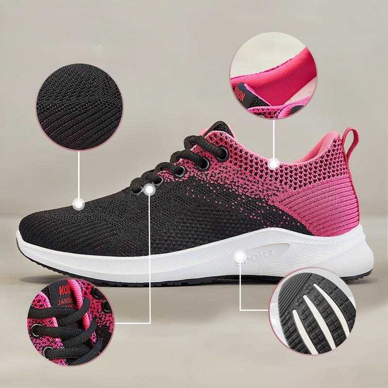 Womens shoes autumn new casual sports shoes breathable fly woven sports shoes Fashion student shoes