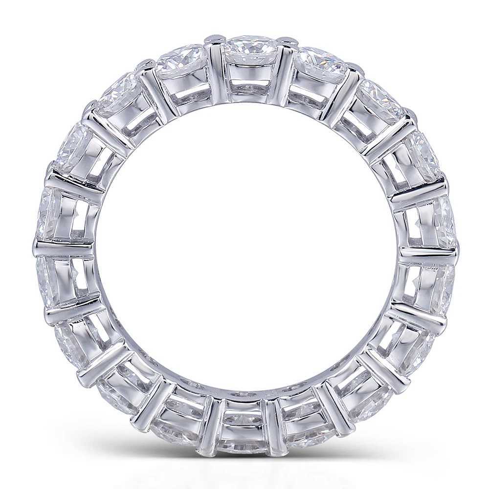 925 SILVER PAVE SETTING FULL SQUARE Simulated Diamond CZ ETERNITY BAND ENGAGEMENT WEDDING Stone Rings Size 56789101112XJ250104