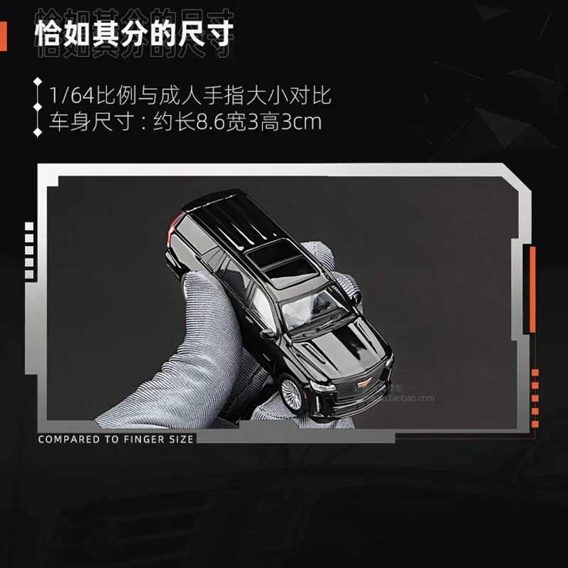 Diecast Model Cars Massdi Alloy Car Model 1/64 Scale Escalade Black and Red Model Length 8cm and Green Illumination SUBURBAN Ambulance EMS or 1/64 SUB