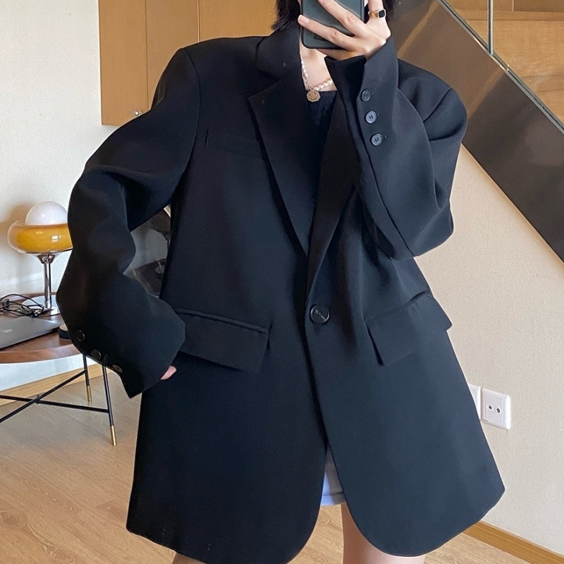 P14Korean style suits, loose casual slim tops, spring and autumn small suits