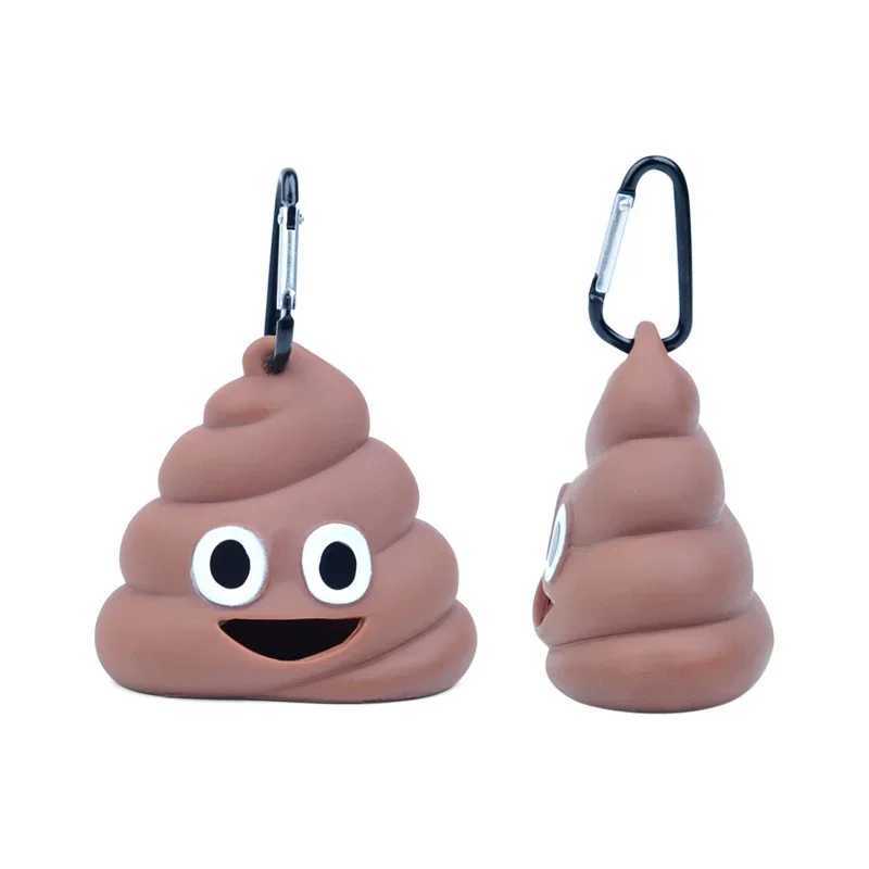 1pc Pet Poop Bag Shit-shaped Dog Cat Waste Bags Portable Dog Poop Dispenser Holder Pets Cleaning Products For Outdoor PetsXJ250104