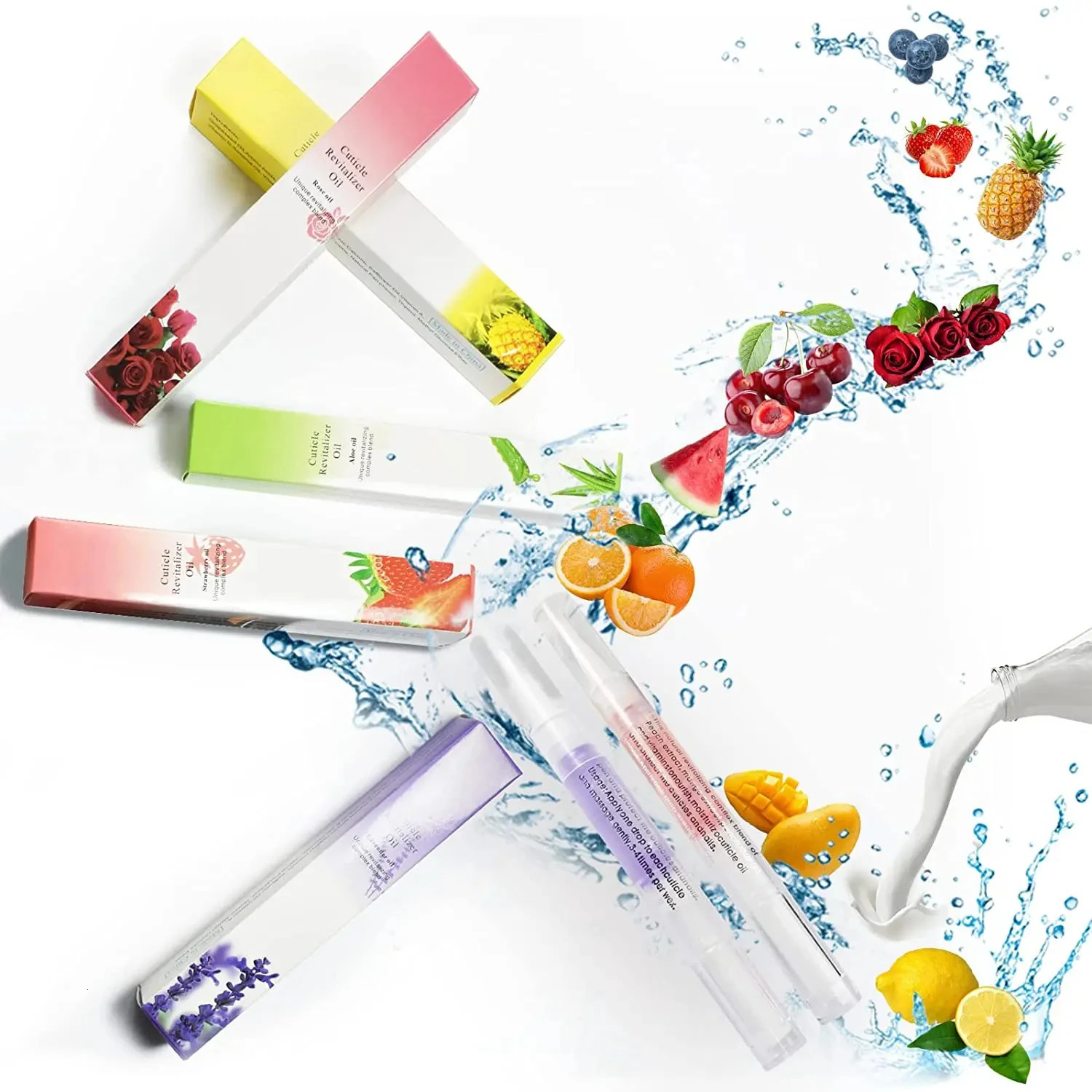 30pcs Cuticle Oil Nail Care Nutrition Pen Nails Repair Hand Manicure Treatment Strengthening Product Set 241230