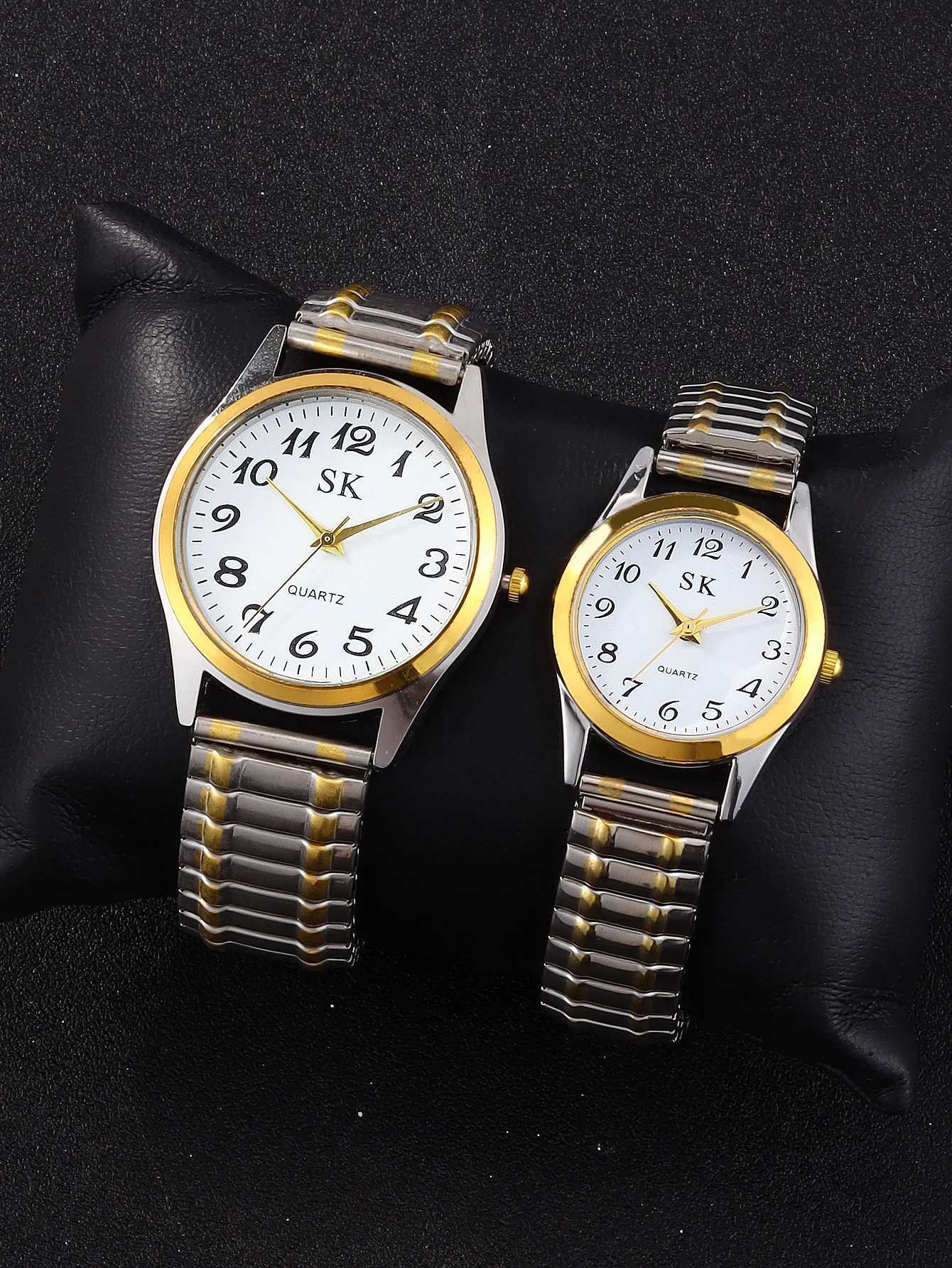 2 Elegant Retro Elastic Quartz Classic Busin Fashion Simulation W250104