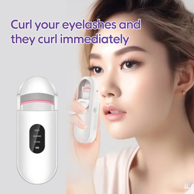 Eyelash Curler Portable Electric Comb Eye Lash Perm Long Lasting Eyelashes Curls Thermal Eyelash Curler Makeup Tools 241226