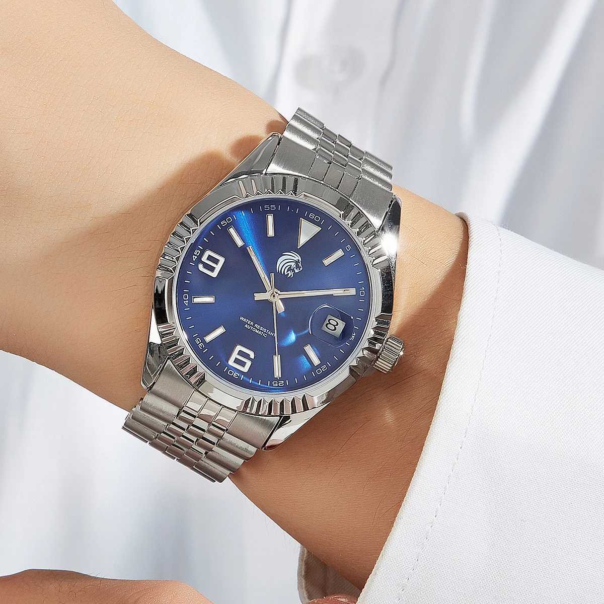 Mechanical Womens Steel Bracelet Womens Automatic Watch Waterproof La Clock W250104