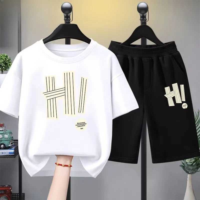 Summer Baby Girls Clothes Set Children Boy Letter Printed T-shirts and Shorts 2 Pieces Suit Kid Short Sleeve Top Bottom OutfitsXJ250104