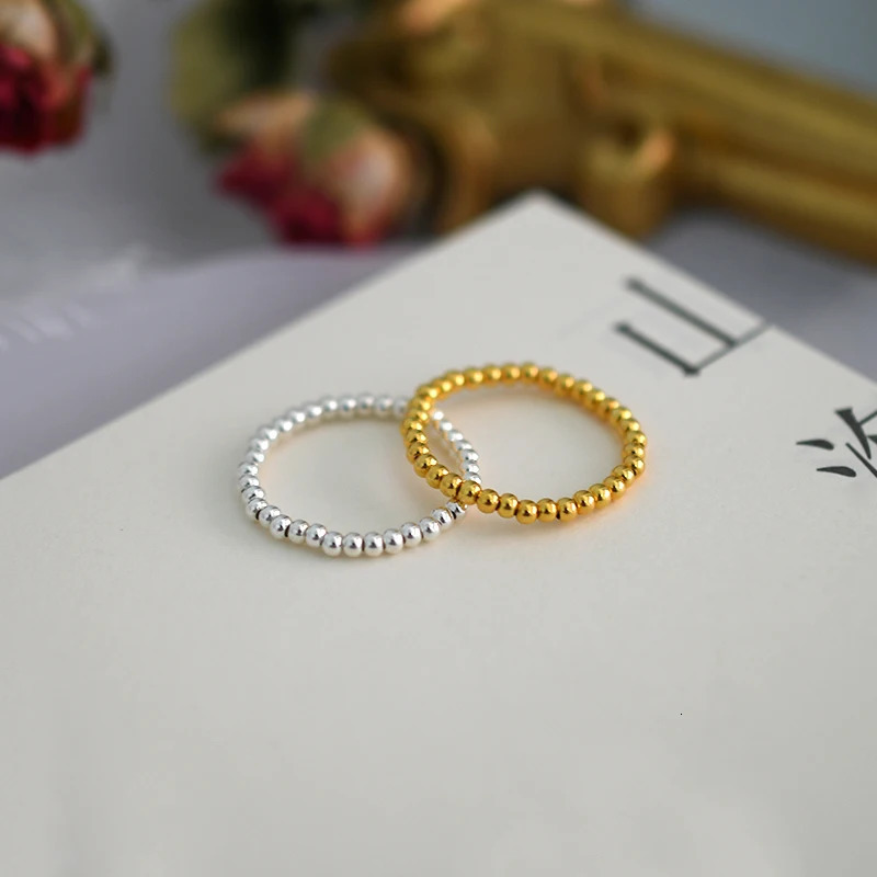 ASHIQI Fashion 3-4mm Mini Small Natural Freshwater Pearl Couple Rings Real 925 Sterling Silver Jewelry for Women Gift 250103