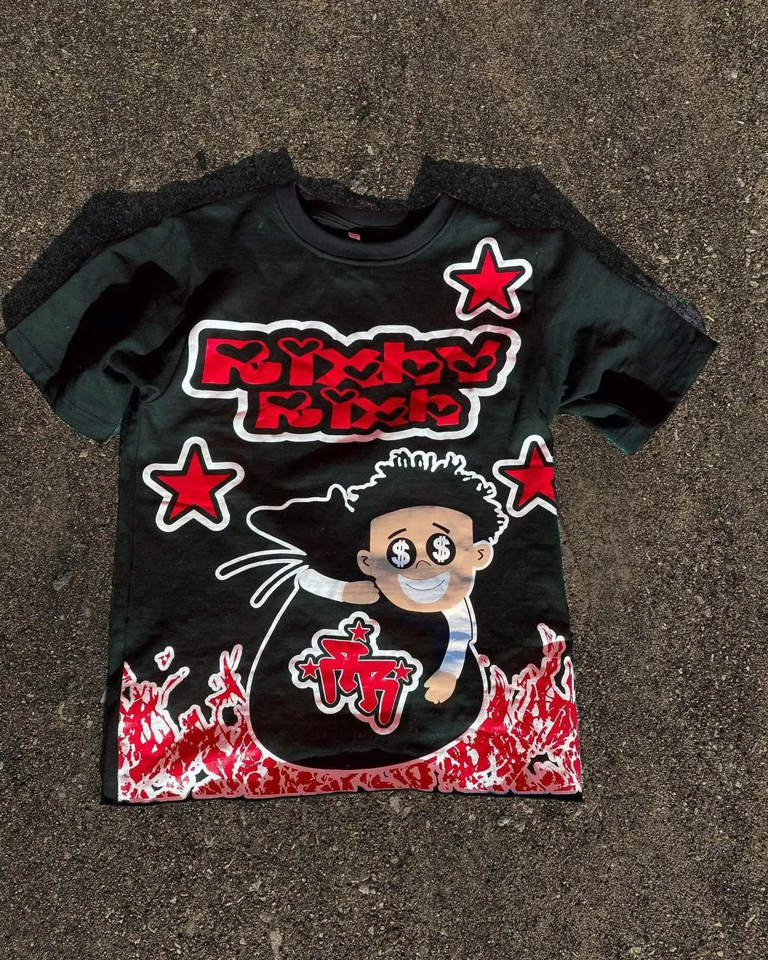 Y2K Comic Funny Printed T-shirt Mens Street American Harajuku Trendy Clothing Pure Cotton T-shirt Womens Summer Style 250103