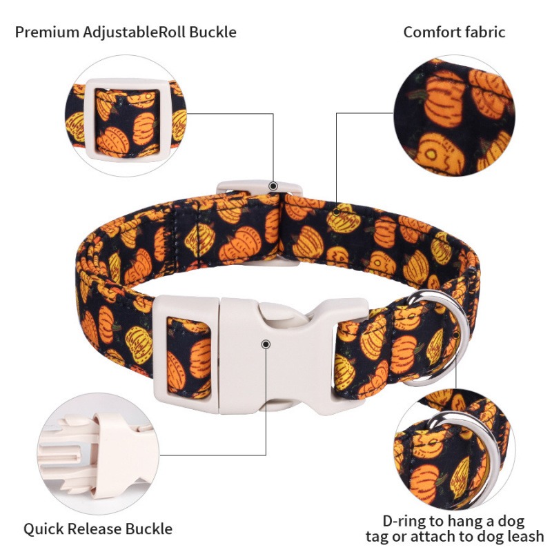 Fashion New Pet Accessories Dog Collars Premium Adjustable Roll Wholesale Pet Collar 2024 Sale Cotton RIBBONS Floral 100% Cotton
