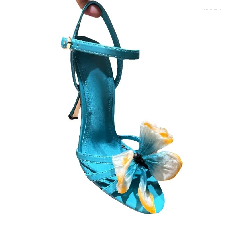 2025 Free Shipping S Fashion Designer Sandals Color Matching Butterfly Sandals High Heels Trend Sexy Summer Shoes For Women