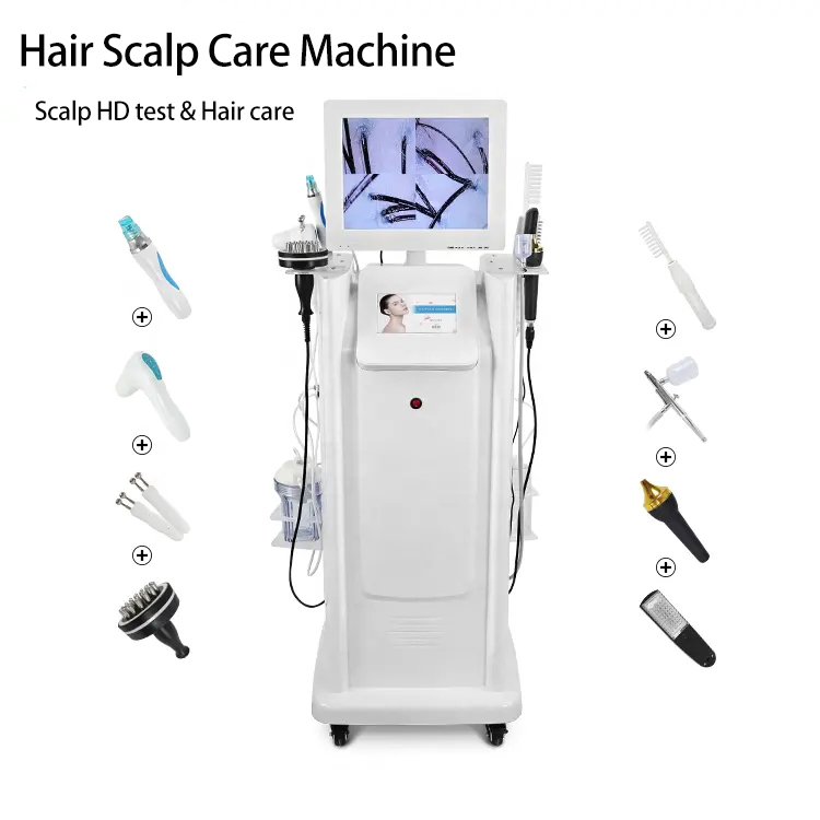 8 In 1 Scalp Hair Follicle Detection Anti Hair Loss Hair Growth Machine Scalp Massage Treatment Device Scalp Care Instrument