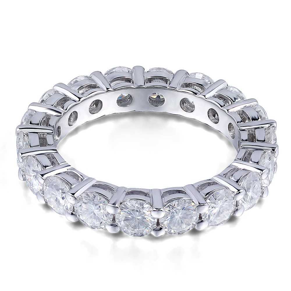925 SILVER PAVE SETTING FULL SQUARE Simulated Diamond CZ ETERNITY BAND ENGAGEMENT WEDDING Stone Rings Size 56789101112XJ250104
