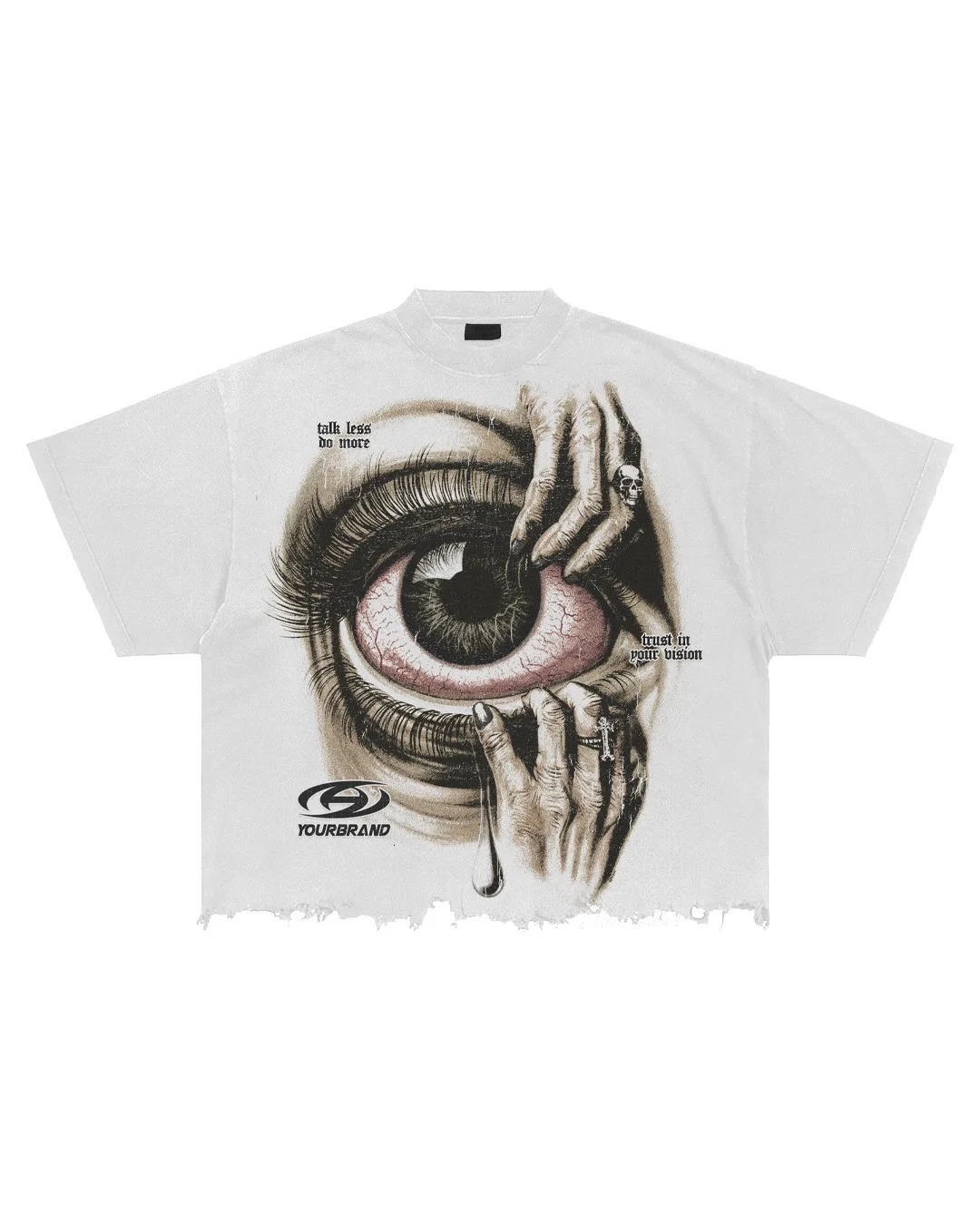 American style Gothic punk graphic t-shirt y2k top harajuku oversized t-shirt cool street pro choose street mens clothing 250103