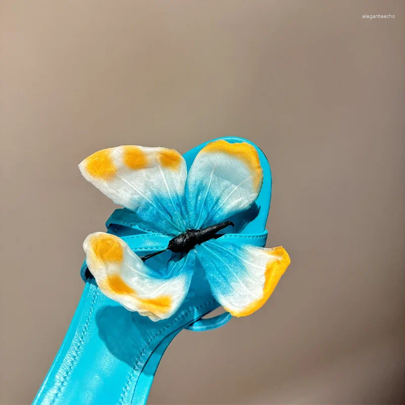 2025 Free Shipping S Fashion Designer Sandals Color Matching Butterfly Sandals High Heels Trend Sexy Summer Shoes For Women