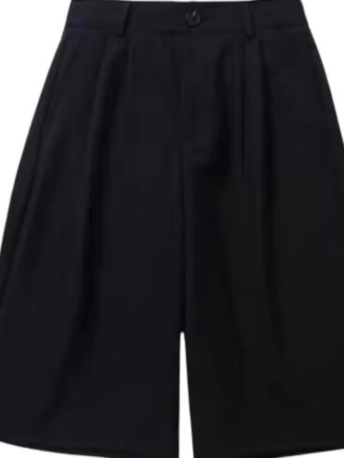 2024 Mens Summer Fashion Ice Silk Thin Suit Shorts Male Loose Wide-leg Short Pants Men Solid Color Knee Length Shorts K205 250103