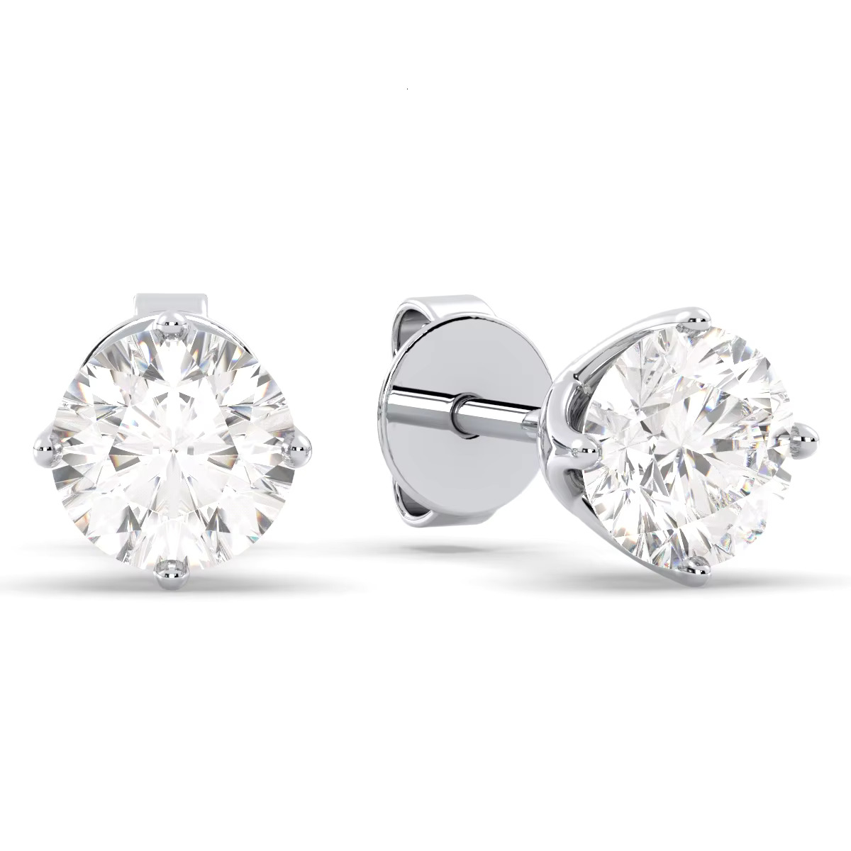 REYES High Quality Fashion Design Solid 14K Gold Moissanite Earrings For Women Classical Engagement Wedding Fine Jewelry