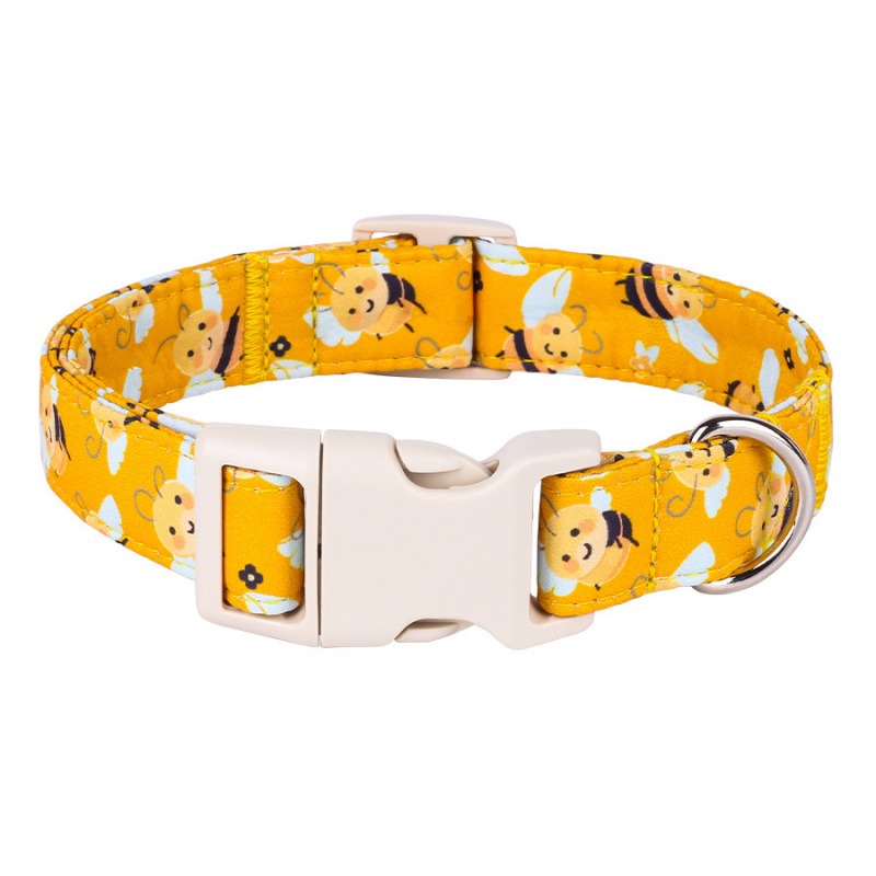 Fashion New Pet Accessories Dog Collars Premium Adjustable Roll Wholesale Pet Collar 2024 Sale Cotton RIBBONS Floral 100% Cotton
