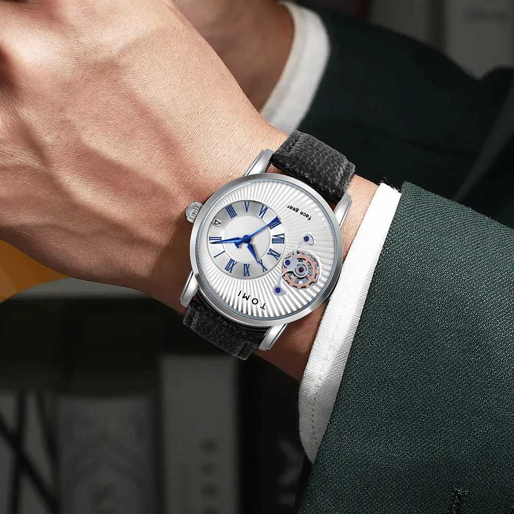 TOMI Classic Minimalt Mens Gift Set Luxury Business Mens Leisure Quartz Round Large Dial Quartz Gift W250104