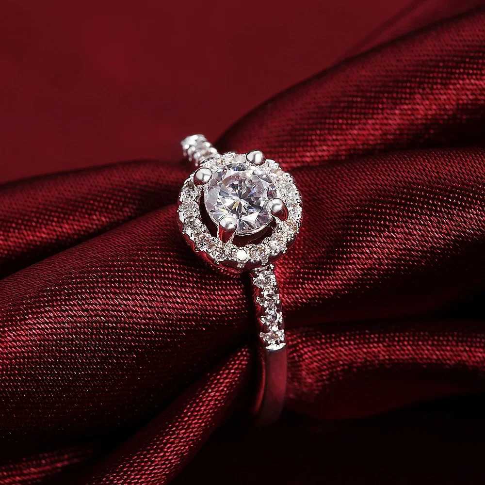 Hot charm 925 Sterling Silver diamond ring for women crystal adjustable size Fashion party Gift wedding Jewelry engagementXJ250104
