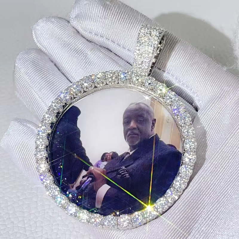Sterg Sier Made VVS Moissanite Dia Memory Picture Custom Necklace Pendant Hip-hop necklace