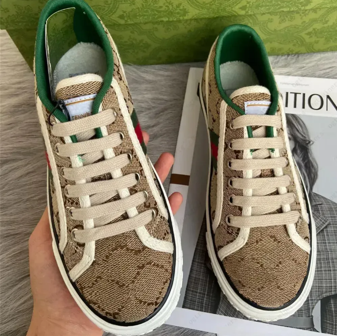 Dress Shoes Designer Shoes Tennis 1977 Shoes Flat Sneakers Luxurys Shoe Beige Blue Washed Jacquard Denim Designers Shoes Rubber Sole Vintage Casual