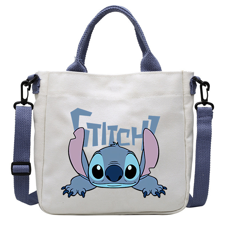 Anime Peripheral Canvas Student Crossbody Detachable Shoulder Strap Handbag Tote Bag