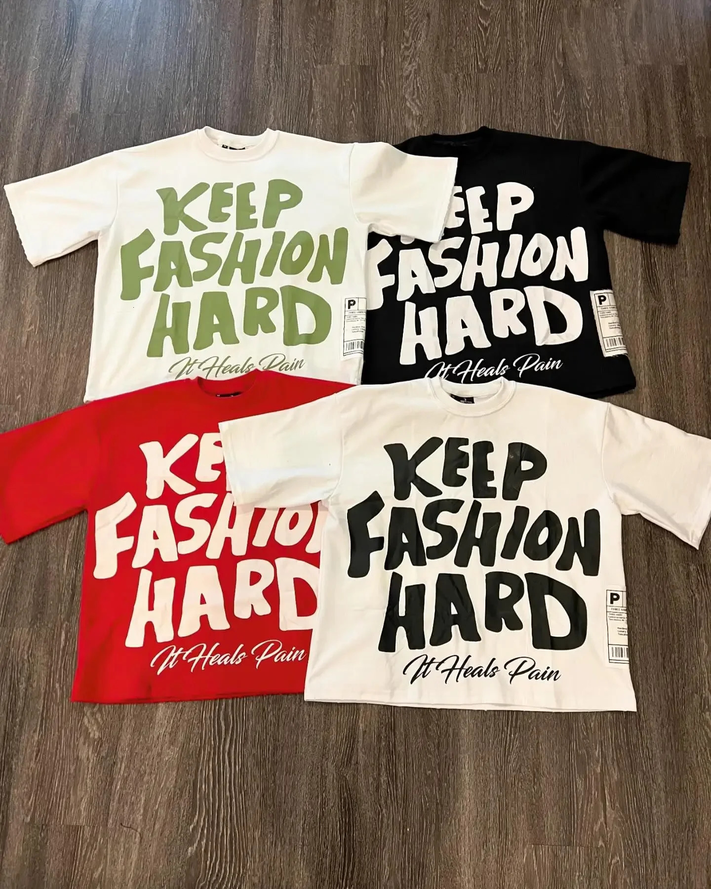 Y2K mens clothing American Gothic hip-hop letter printed oversized T-shirt round neck cotton short sleeved top 250103