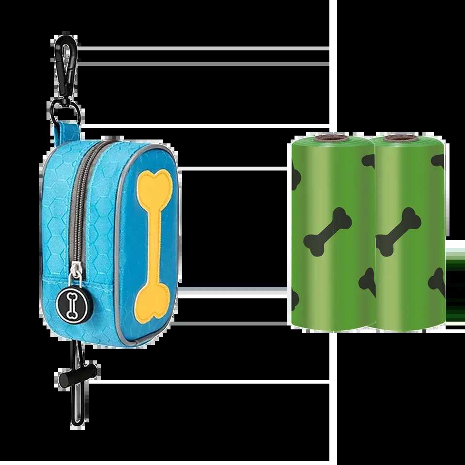 Pet Dog Portable Poop Bag Adjustable Travel Garbage Bag Puppy Cats Waste Poop Bags Dispenser Pet Cleaning Tools Dog AccessoriesXJ250104