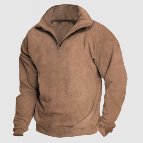 2023 Half Zip Sweater Mens Spring and Autumn 3D Digital Printing High Collar Half Zip Sweater Mens Style