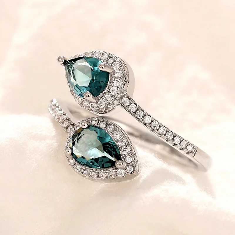 925 Sterling Silver Zirconia Adjustable Ring Women Engagement Accories Fashion Design Delicate Female Finger JewelryXJ250514