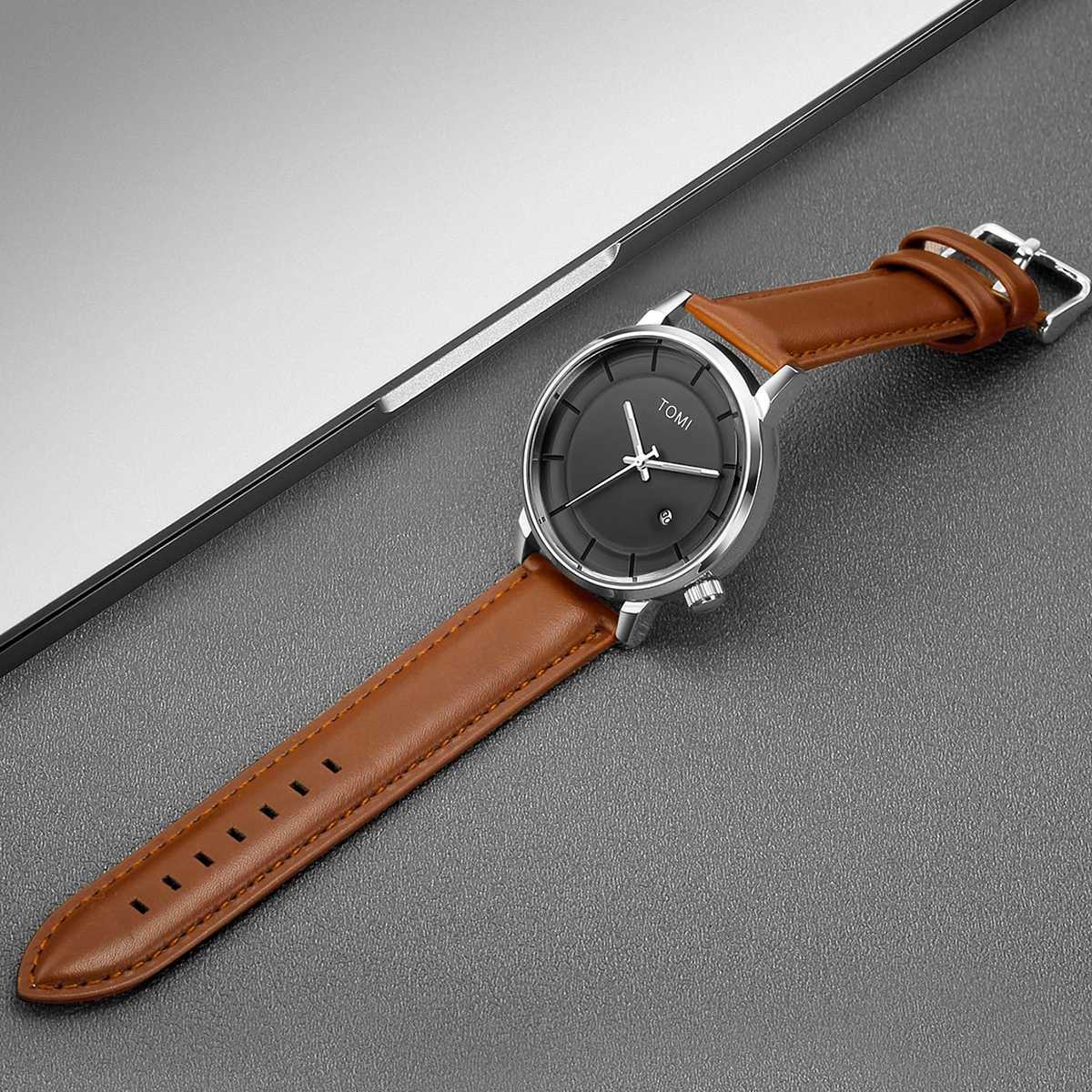 Tomi Luxury Mens Fashion Original Brand Busin Mens Quartz W250104