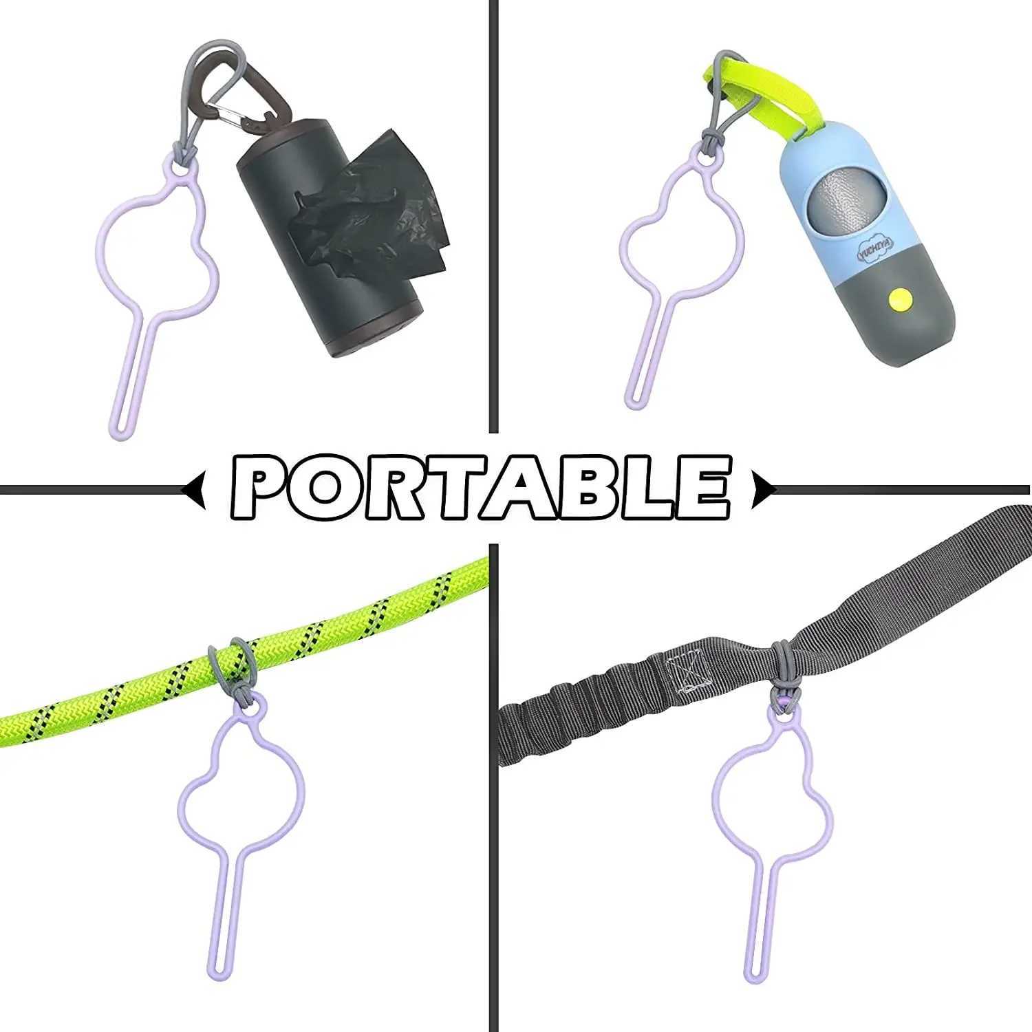 Hands-Free Dog Poop Bags Dispenser Holder for Leash Pet Waste Bags Carrier Dog Walking Accessories Dog Cleaning SuppliesXJ250104