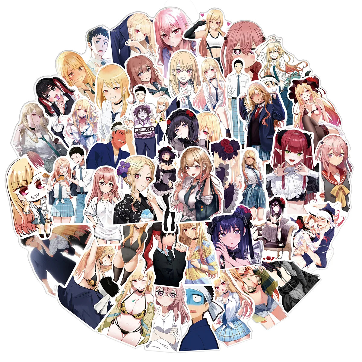 Update 50Pcs Adult Anime Hentai Sexy Waifu Stickers Suncensored Decals For Laptop Phone Lage Cute Car Sticker Girls Toys